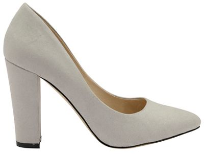 Grey 'Hazelton' ladies high heeled court shoes